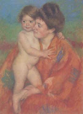Mary Cassatt Woman with Baby ff Sweden oil painting art